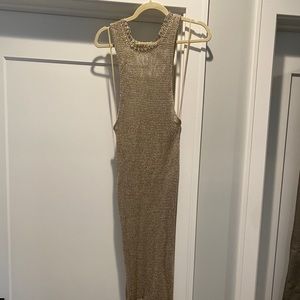 12th tribe gold netted cover up/ dress